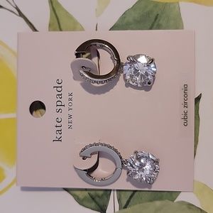 Kade Spade That Sparkle Pave mini hoop earrings